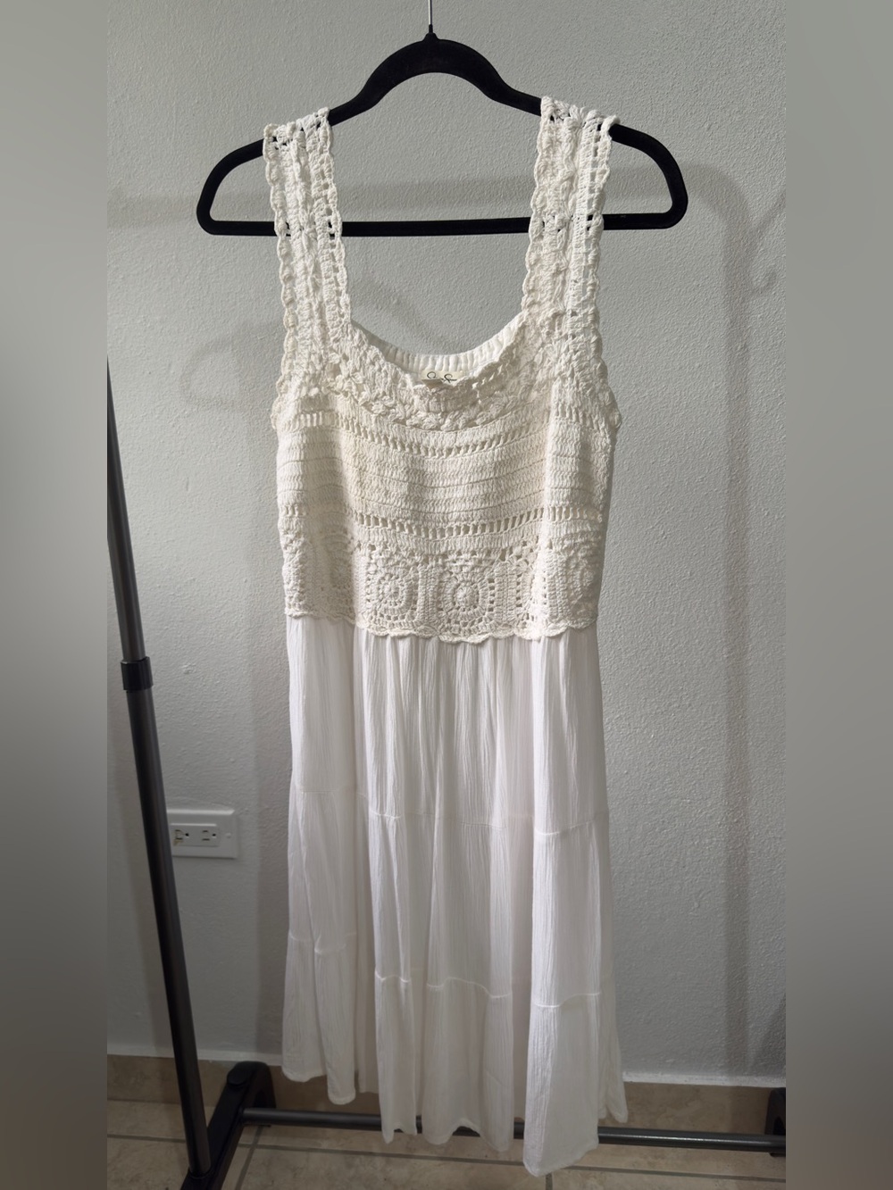 Jessica Simpson White Crochet Lace Sundress - Size L